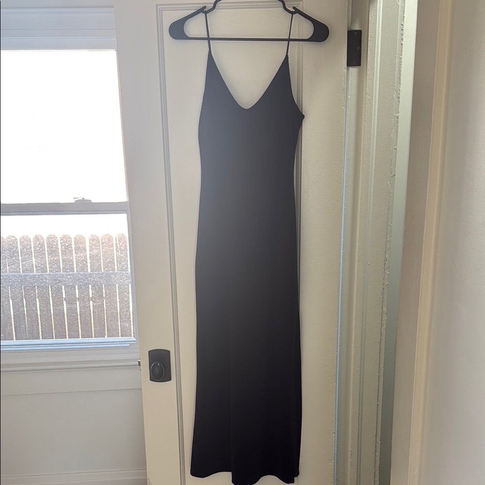 Free People Black Velvet Dress with Spaghetti Straps